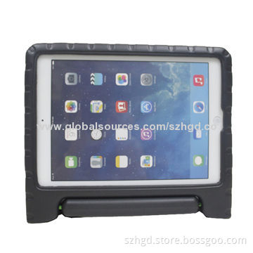 Leather case for iPad Air, with convertible handle function, easy to stand and carry